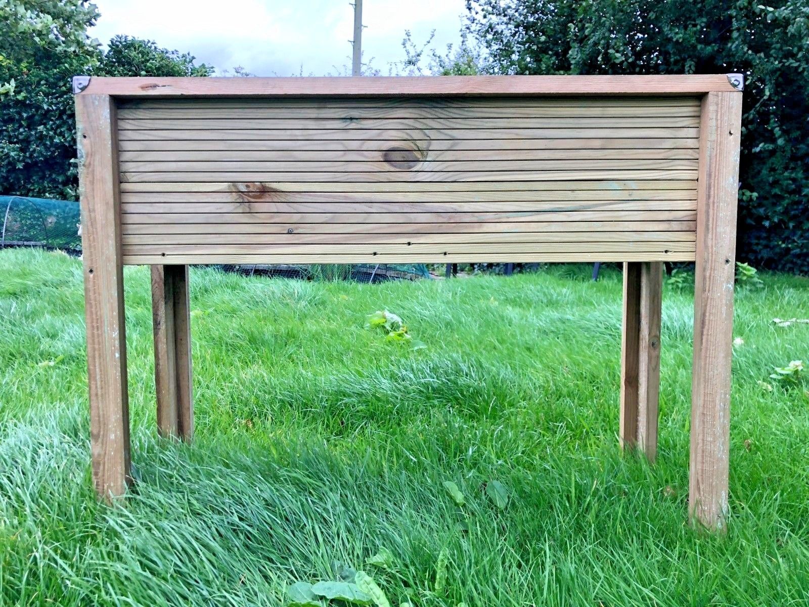 Wooden Vegetable Garden Planter on Legs Raised Veg Trough Allotment