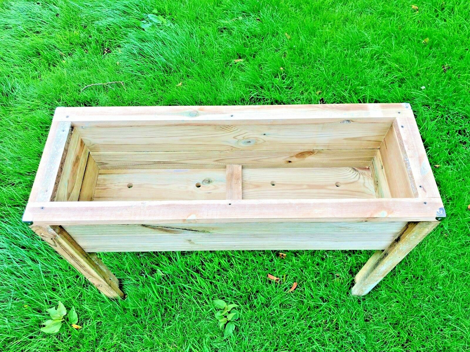 Wooden Vegetable Garden Planter on Legs - Raised Veg Trough - Allotment - Flower